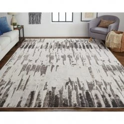 Feizy Vancouver Gray Charcoal Rug