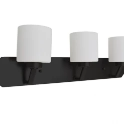 HOME Enhancements Lighting Piper Matte Black & White Vanity Light