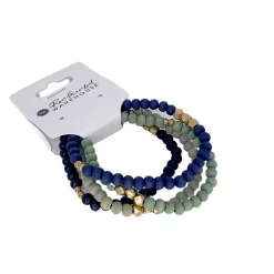 Soireeline Dark Neutral Wood Bead Bracelet Bundle Lifestyle