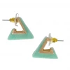 Soireeline Seafoam Stone Triangle Earring Lifestyle