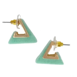 Soireeline Seafoam Stone Triangle Earring Lifestyle