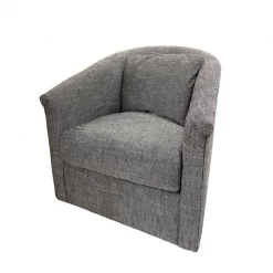 Rowe New Arrivals Wren Swivel Chair In Pepper Tweed