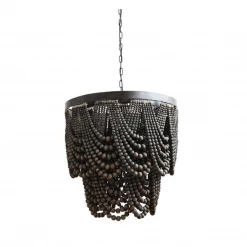Creative Co-Op Black Beaded Chandelier