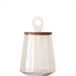 Bloomingville Wood & Marble Canisters Decor