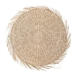 Bloomingville Round Hand-Woven Natural Seagrass Placemat