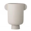 Bloomingville Decor Beige Metal Vase With Handles