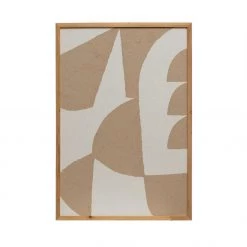 Bloomingville Beige Abstract Framed Wall Decor