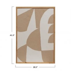 Bloomingville Beige Abstract Framed Wall Decor