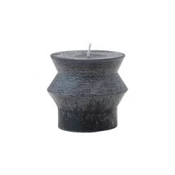 Creative Co-Op Black Small Totem Pillar Candle