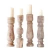 Creative Co-Op Hand-Carved Table Leg Pillar Decor