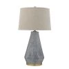 Creative Co-Op Blue Textured Glaze Table Lamp