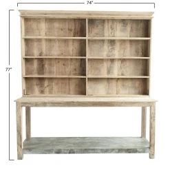 Creative Co-Op Reclaimed 2-Piece Wood & Metal Hutch