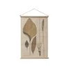 Creative Co-Op Leaf Linen & Wood Wall Scroll Decor