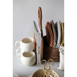 Creative Co-Op Stoneware Cream Speckle Mug New Arrivals
