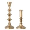 Creative Co-Op Antiqued Gold Taper Candle Holders