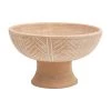 Creative Co-Op Round Terracotta Footed Bowl Decor