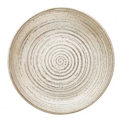 Creative Co-Op Stoneware Cream Soup Plate Decor