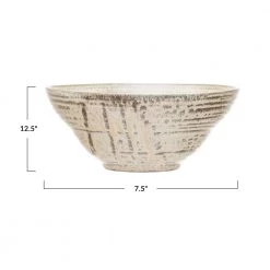 Creative Co-Op Stoneware Cream Cereal Bowl