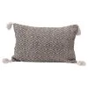 Creative Co-Op New Arrivals Black & Cream Diamond Lumbar Pillow