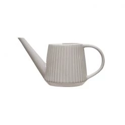 Creative Co-Op Stoneware Fluted Watering Can Kitchen