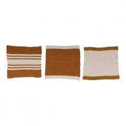 Creative Co-Op Mustard & Cream Dish Cloth Set Kitchen
