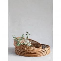Creative Co-Op Small Hand Woven Rattan Tray
