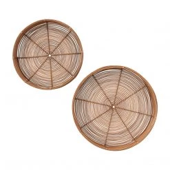 Creative Co-Op Small Hand Woven Rattan Tray