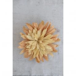 Creative Co-Op Floral + Garden Handmade Yellow Paper Flower