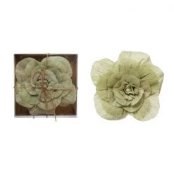 Creative Co-Op Handmade Sage Paper Camellia Flower Floral + Garden
