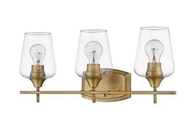 Z-Lite Lighting Julia Matte Brass Vanity Light 3 Z-Lite Lighting Julia Matte Brass Vanity Light