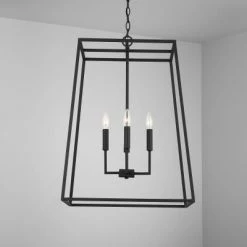 Capital Lighting Carson Black Iron Lantern Pendant