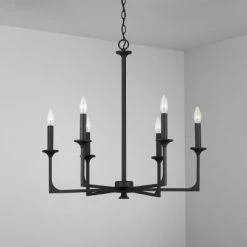 Capital Lighting Black Iron 6 Light Chandelier