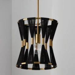Capital Lighting Emily Black 1 Light Pendant