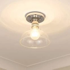 Golden Lighting Craven Chrome Flush Mount Light 5 Golden Lighting Craven Chrome Flush Mount Light