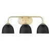 Golden Taylor Black/Gold 3 Light Vanity Lighting