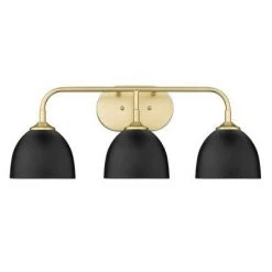 Golden Taylor Black/Gold 3 Light Vanity Lighting