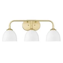 Golden Taylor White/Gold 3 Light Vanity Lighting