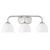 Golden Lighting Taylor White/Pewter 3 Light Vanity