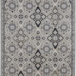 Feizy Macklaine Silver Black Rug Rugs