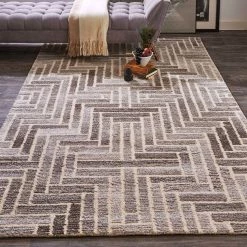 Feizy Rugs Asher Geometric Taupe/Natural Rug