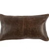Classic Home Decor Parsons Cocoa Leather Lumbar Pillow