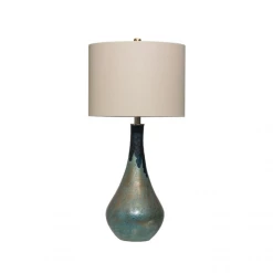 Creative Co-Op Green Opal Glass Table Lamp Lighting