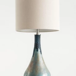 Creative Co-Op Green Opal Glass Table Lamp Lighting