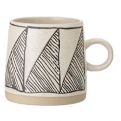 Bloomingville Embossed Stoneware Mug Decor