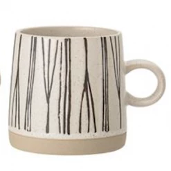 Bloomingville Embossed Stoneware Mug Decor