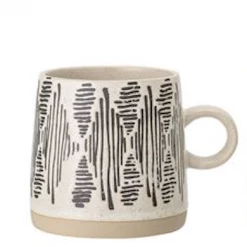 Bloomingville Embossed Stoneware Mug Decor