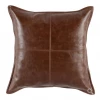 Classic Home Decor Kona Brown Leather Pillow 2 Classic Home Decor Kona Brown Leather Pillow